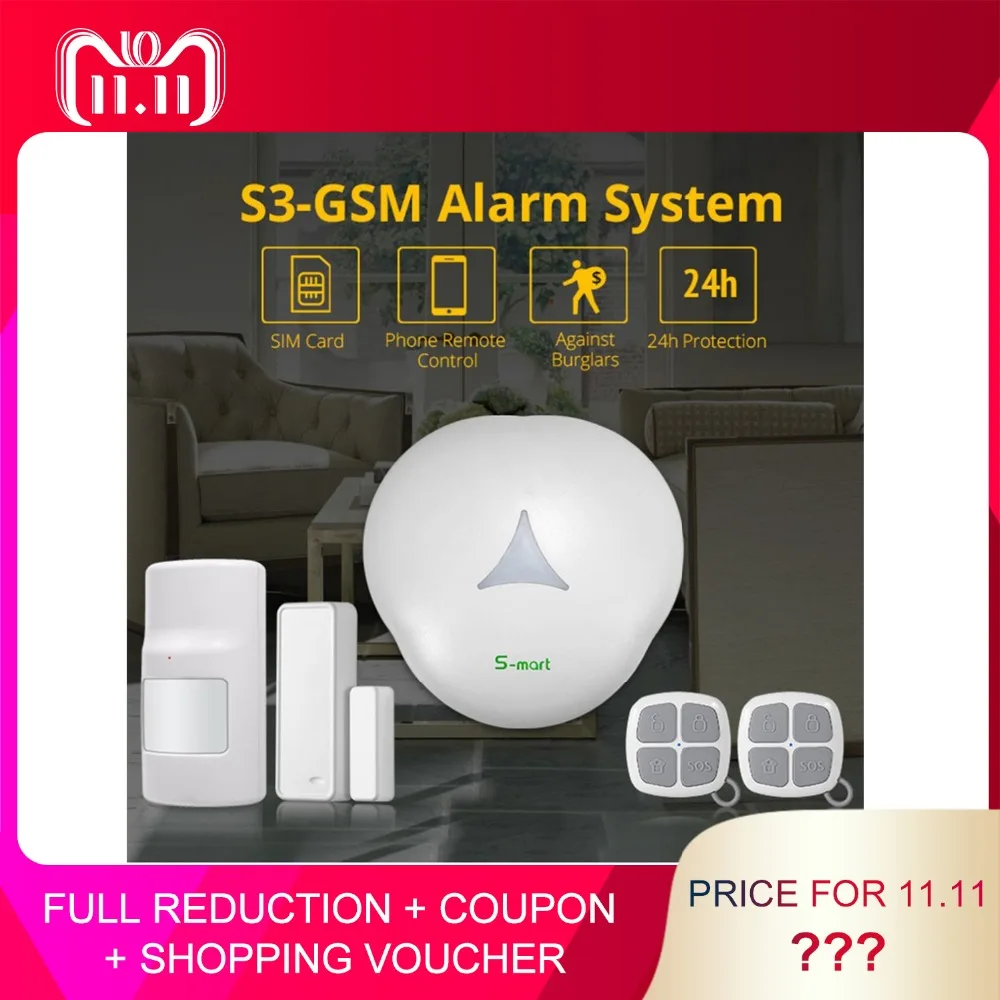 GS-S3-GSM Smart WIFI GSM Alarm System 433mhz Anti-theft Alarm Sensor Kit/Set Home Security APP Remote Control Voice Alert GS-S3-GSM Smart WIFI GSM Alarm System 433mhz Anti-theft Alarm Sensor Kit/Set Home Security APP Remote Control Voice Alert