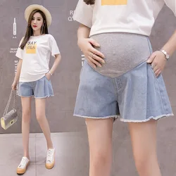 Pregnant Women's Jeans Bottom Bellbottoms Wear Three-point Shorts Ropa Mujer Maternity Pregnancy Women Clothes Roupas Femininas Pregnant Women's Jeans Bottom Bellbottoms Wear Three-point Shorts Ropa Mujer Maternity Pregnancy Women Clothes Roupas Femininas