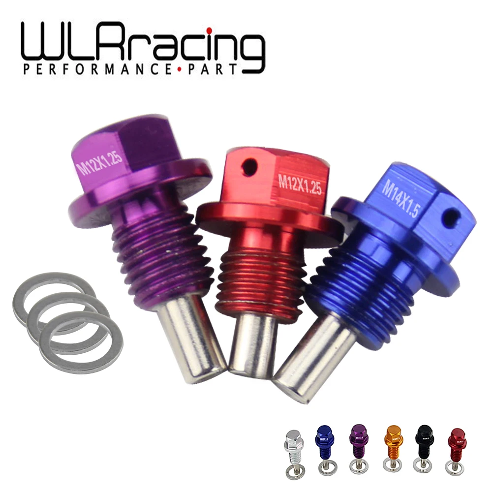 WLR RACING M12x1.5 M12x1.25 M14x1.5 магнитные слива масла и масла дренажный гайка (много цветов) ODP12125/1215/1415 - изображение