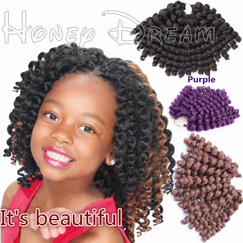 Hot Sale 8 10inch Baby Use Wand Curl Crochet Braids 