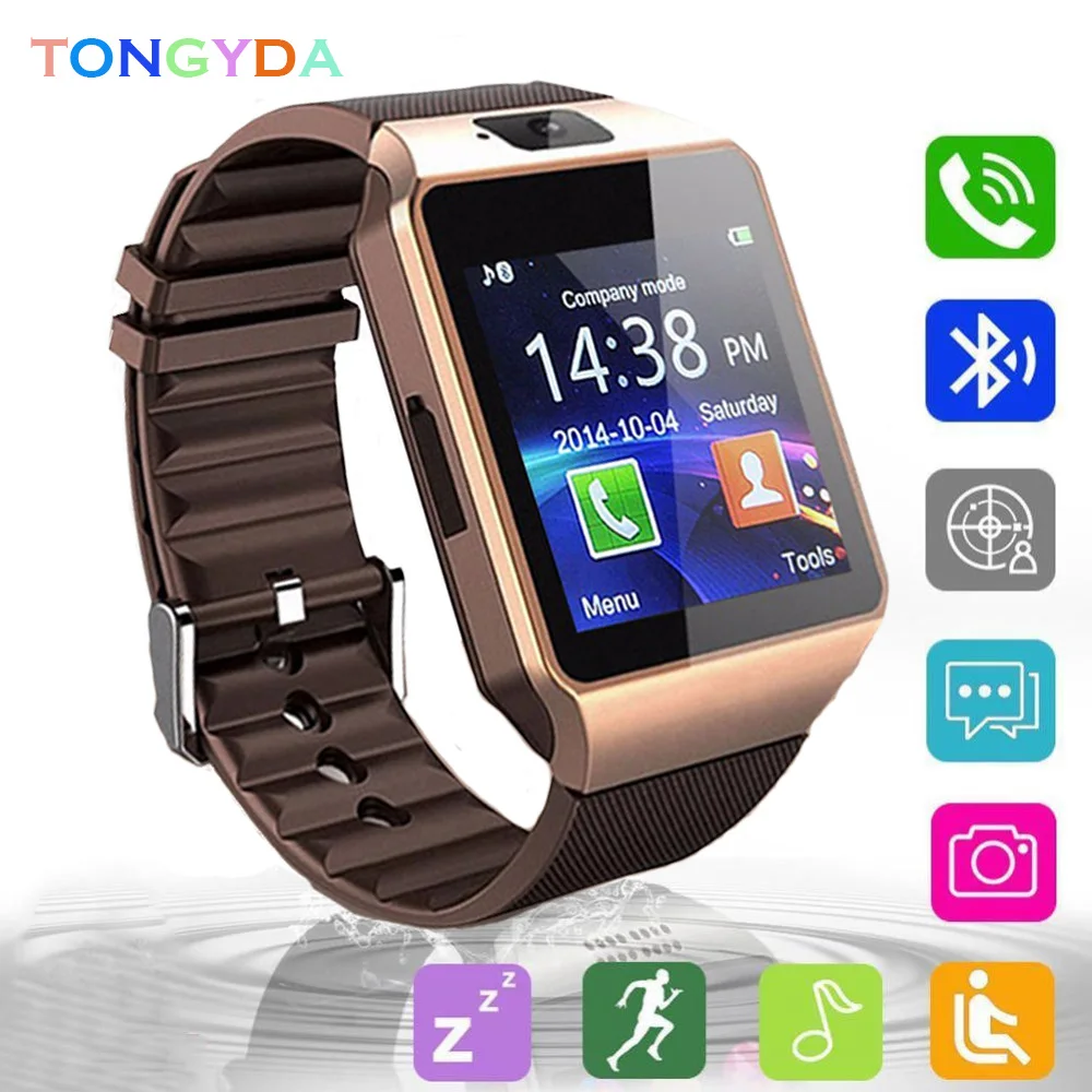 

Smart Watch With Camera Smart Watch Digital Bluetooth 2G GSM SIM TF Card Men Watch For Apple iPhone Samsung Android Mobile Phone