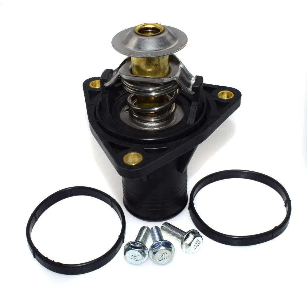 Engine Coolant Thermostat ISANCE Engine Coolant Thermostat Assembly For Jaguar X-Type 3.0L-V6 2002-2008 & 2.5L 2002-2005 OEM# 9473185 1601-421752