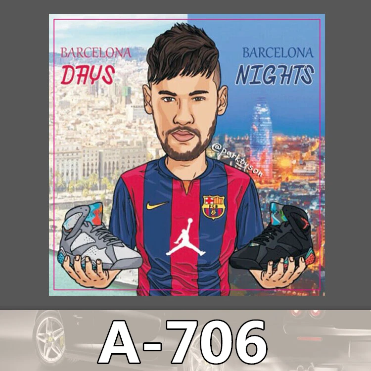 A 706 Barcelona Waterproof Cool DIY Stickers For Laptop Luggage Fridge Skateboard Car Graffiti Cartoon Sticker