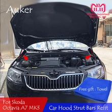 Per il 2016-2019 Skoda Octavia A7 MK3 Auto-styling Refit Bonnet Hood Shock Gas Ascensore Barra sostegno Asta di Supporto