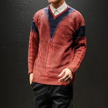 Свитера Для мужчин Новая мода Для мужчин пуловер Свитера Повседневное мужской кашемировый свитер свободные Для мужчин s свитер с геометрическим рисунком хип-хоп трикотаж