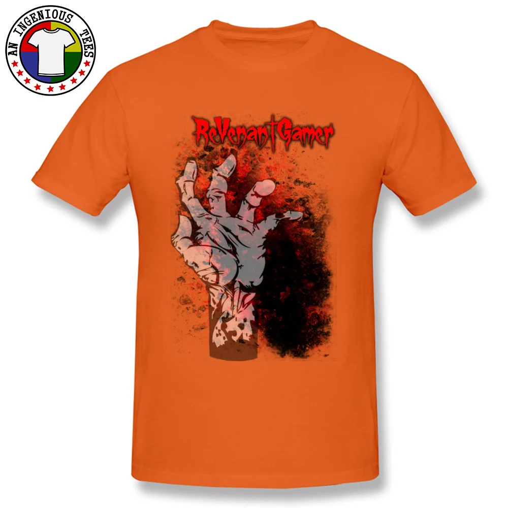 ReVenantGamer T-shirts for Male Cool Father Day Tops T Shirt Short Sleeve Retro Simple Style T-Shirt O-Neck All Cotton ReVenantGamer orange