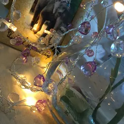Светодиодный фея хрустальный шарик Строка Light 1,5 м Новогодняя гирлянда осветительных Праздничная Свадебная вечеринка украшения дома