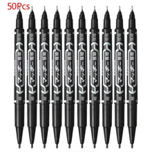 50 шт. файнлайнер Рисунок живопись черный синий красный пигмент лайнер на водной основе художественный маркер двойной наконечник школьные принадлежности канцелярские принадлежности