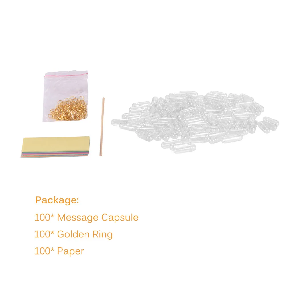 50/100 PCS сообщение бутылки капсулы для сообщений с буквенным принтом Симпатичные