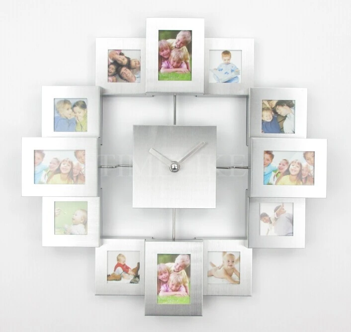 3d черные Diy фоторамки детские настенные часы для детей простые Современный