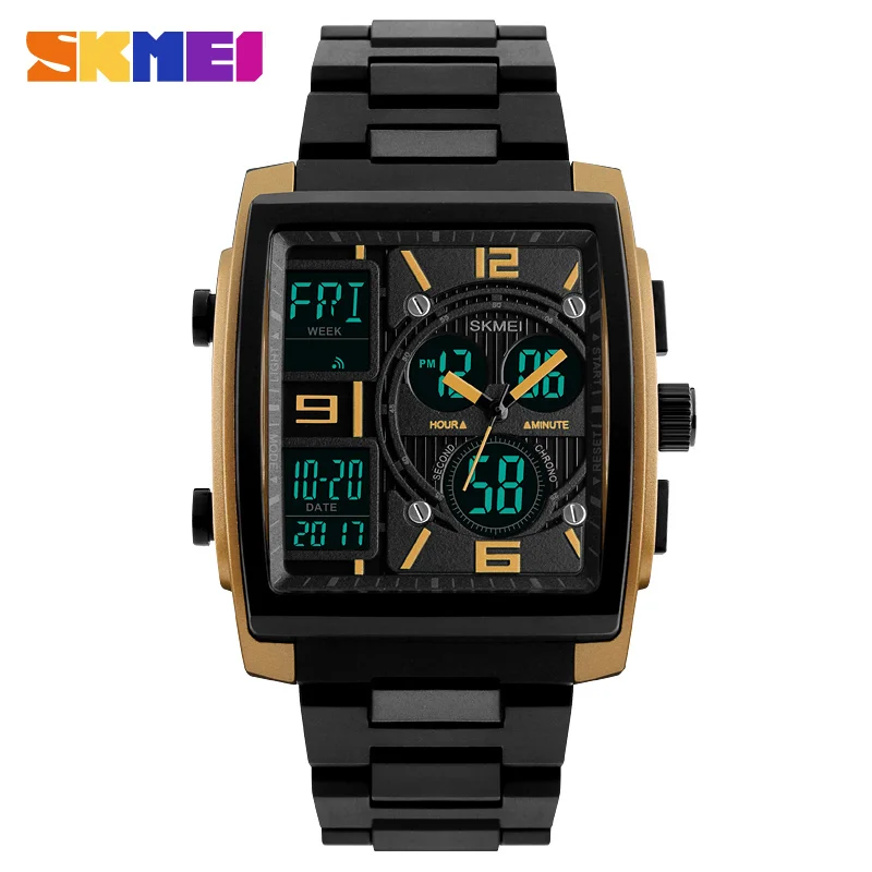 SKMEI Men Fashion Watches Count Down Chronograph Alarm Sport Watch Watwrproof EL Light Digital Wristwatches Relogio