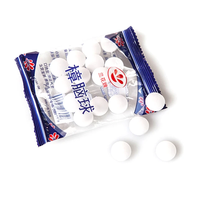 20 pcs Naturale Naftalina Anti-muffa Falena Repellente Sfera di Canfora Controll 20 pcs Naturale Naftalina Anti-muffa Falena Repellente Sfera di Canfora Controll
