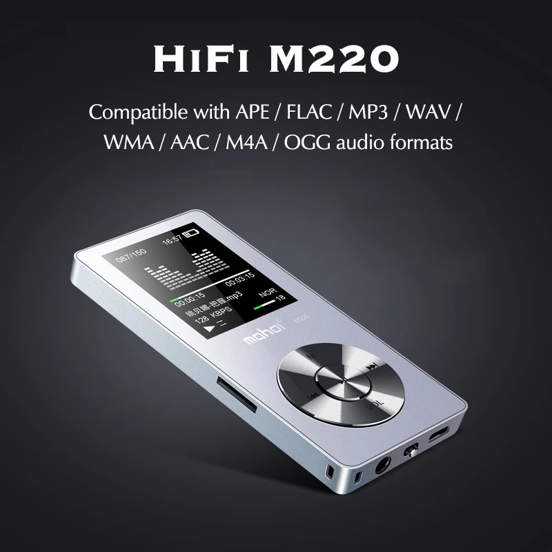 Mahdi Fm Mp 3 Hifi Mini MP3 Player With Earphone Music For Sports Flac Screen Lossless Speaker Walkman Fm Usb Running Flash 8GB