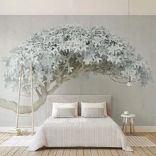 Фото обои современные 3D креативные фотообои с изображением деревьев в скандинавском стиле гостиная спальня домашний Настенный декор бумага для рисования де Parede 3 D