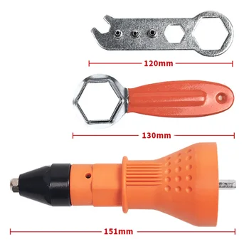 

Electric Rivet Nut Gun Riveting Tool Cordless Riveting Drill Adaptor Insert Nut Tool Riveting Drill Adapter