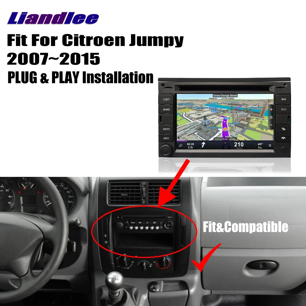 Best Liandlee For Citroen Jumpy 2007~2015 Android Car HD Screen Radio CD DVD Player GPS Navi Navigation Maps Camera OBD TV Multimedia 4