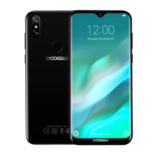 DOOGEE Y8 Android 9,0 MTK6739 четырехъядерный смартфон 6,1 дюймов FHD 19:9 8 Мп+ 8 Мп 3 Гб 16 Гб 3400 мАч 4G LTE мобильный телефон - Цвет: Midnight Black