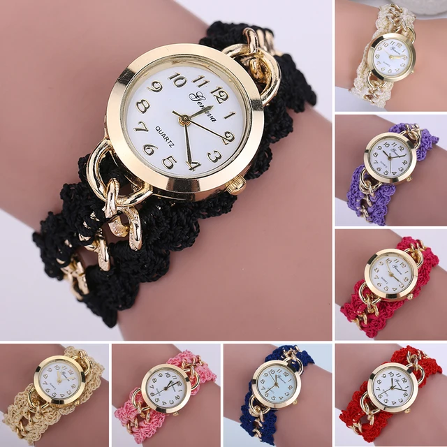 2018 Handmade Braided Women Geneva Watch Casual Wrisch 2018 Handmade Braided Women Geneva Watch Casual Wrisch Alloy Clock Quartz Watches For Las Dress