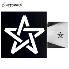 1 шт. малая индийская хна тату трафарет линии полые дизайном в виде прозрачных звездочек, Для женщин боди арт Аэрограф водостойкая живопись татуировки Стикеры G08