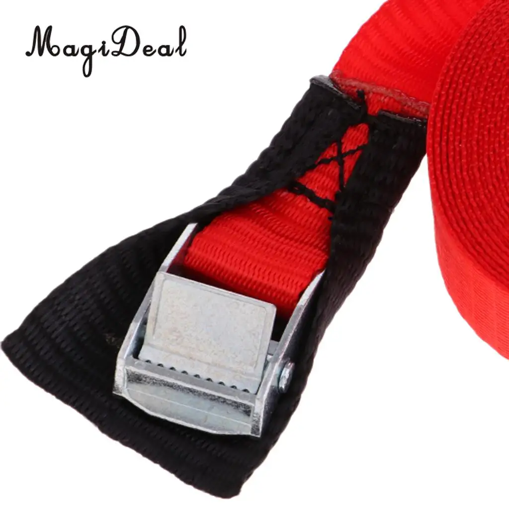 MagiDeal SUP 300cm 25mm Kayak Canoe Tie Down Strap Pack Lash Belt Metal Buckle for Dinghy Surfing Rafting Surfboard Accessory