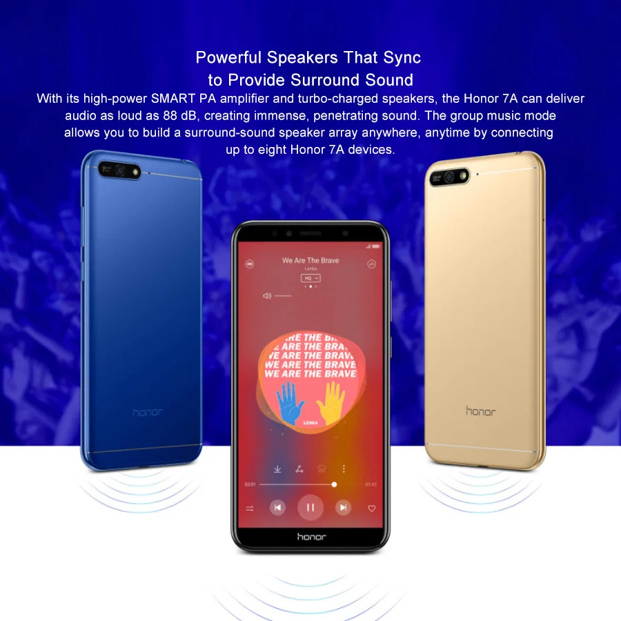 Оригинал Honor 7A 4G LTE мобильный телефон 5 7 дюйма 2 Гб ОЗУ 32 ПЗУ Восьмиядерный Snapdragon 430