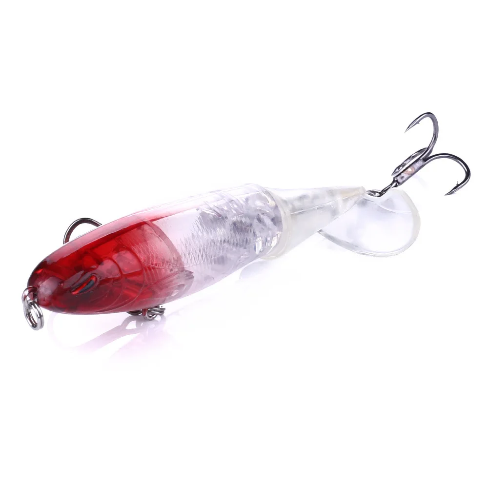 1pcs Quality Whopper Plopper 100mm/ 13.2g Artificial Top Water Fishing Lure Hard Bait Wobbler Rotating Soft Tail Fishing Tackle