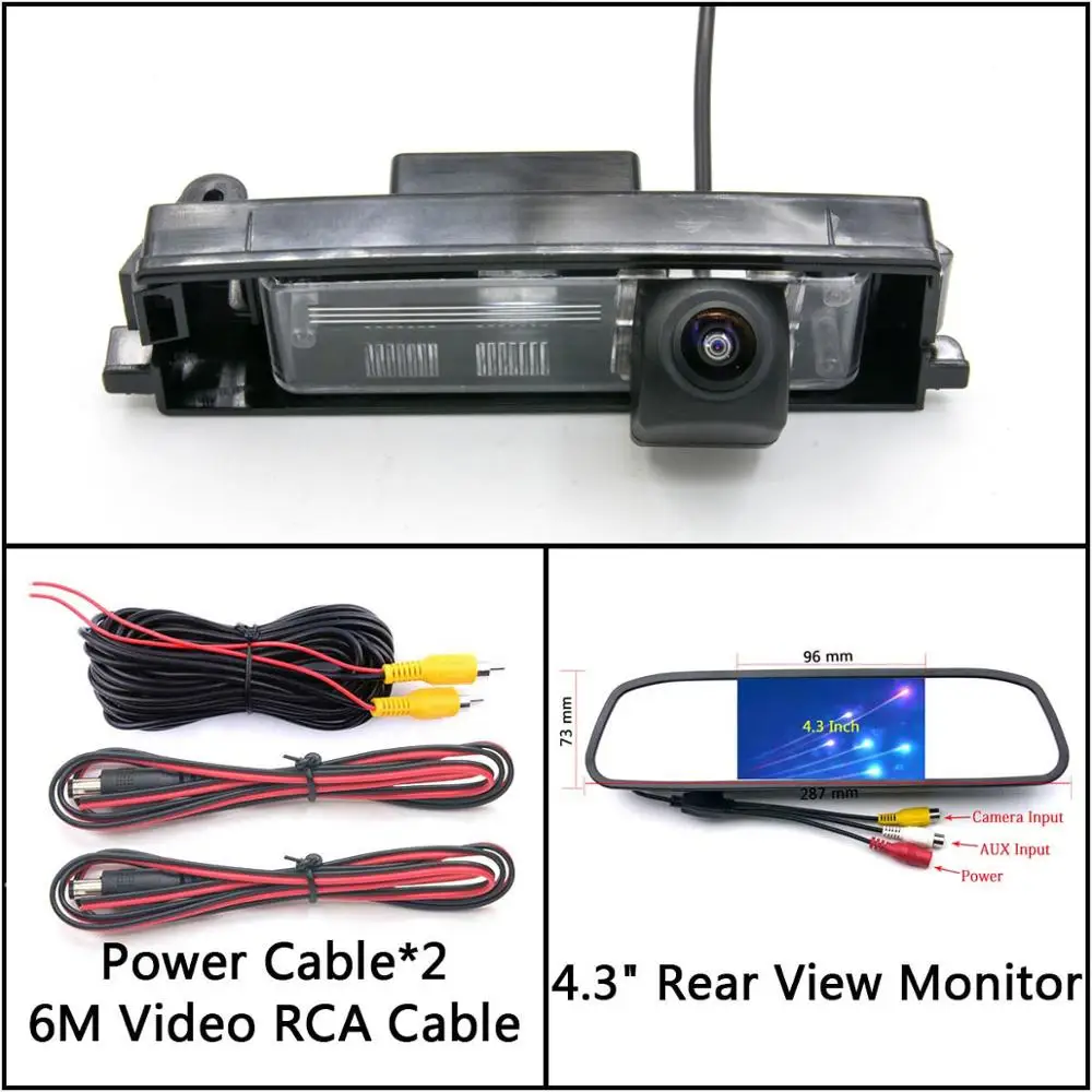 175 градусов HD камера заднего вида для Toyota RAV4 RAV-4 2000-2012 Vitz/Platz/Yaris 2006-2011 водонепроницаемый монитор парковки автомобиля - Название цвета: Cam N 4.3 Mirror