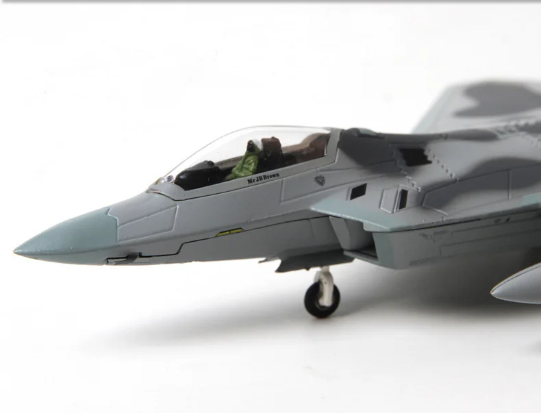 1:100 F22 Истребитель модель сплава F-22 Amertica Raptor малозаметный истребитель моделирование готовой литья под давлением военная модель