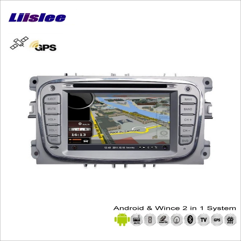 Sale Liiselee Car Android Multimedia For Ford For Focus For Mondeo Kuga Radio CD DVD Player GPS Navigation Audio Video S160 System 1