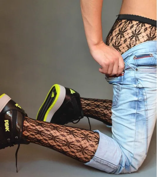 Fashion Men's Pantyhose Male slim Fishnet Stockings Tights men network Pantyhose