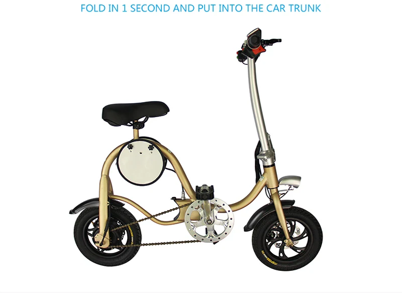 Sale Factory Outlet portable mini-folding electric bicycle 12-inch adult-assisted lithium-ion battery motor cycle 2