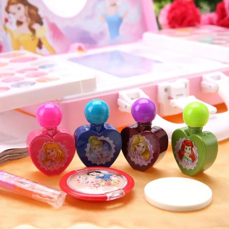 Disney Princess Cosmetics Play Набор для девочек детский набор для макияжа нетоксичный набор из помад с мини-футляром косметические игрушки