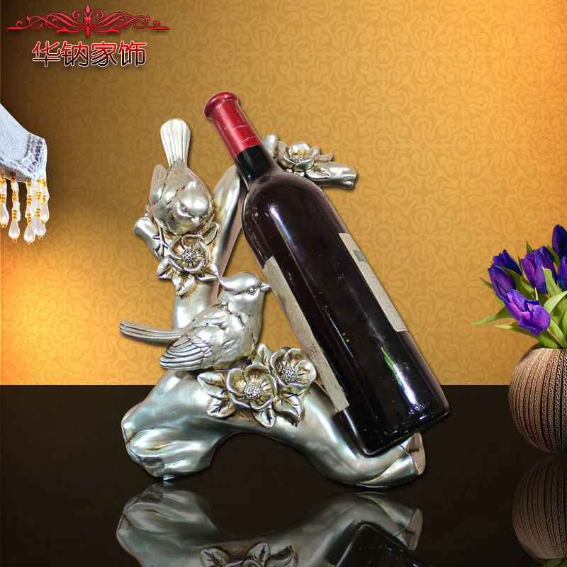

2016 New Arrival Rushed Like The Branches Wine Rack Home Furnishing Decoration Accessories Magpie Decor Resin Craft Ornaments