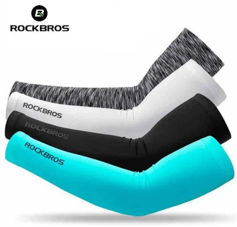 

ROCKBROS Summer Cycling Sleeves Women Men UV Protection Arm Warmers Cycling Basketball Cool Bike Arms Sleeves Sport Accessories