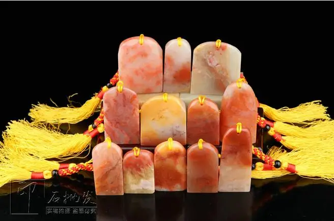 

Natural Vietnam Laos seal original leisure Zhang Shi Jinshi carving Shoushan stone practice flat chop 10pc