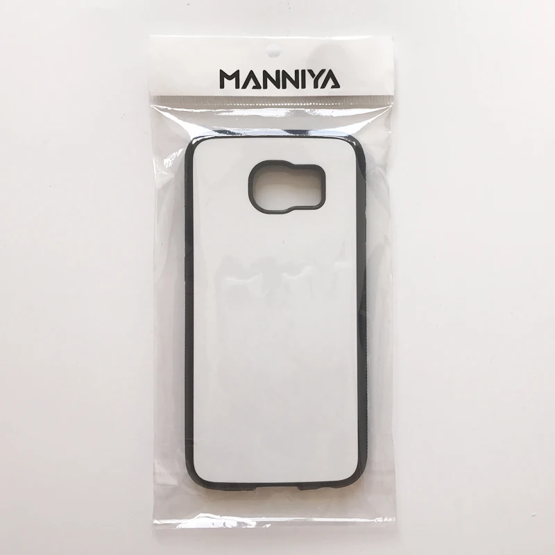 MANNIYA 2D сублимации пустой резиновый TPU+ PC чехол для Samsung Galaxy S5 S6 S6 Edge+ с Алюминий вставки 10 шт./лот