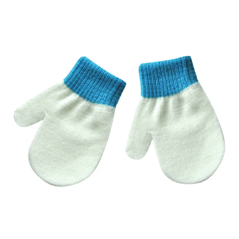 Милый, для новорожденных и малышей сплошной Перчатки печатающей головки горячий все включено Перчатки для мальчиков и девочек зимние теплые детские варежки