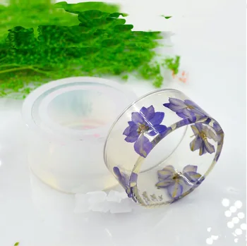 

58/60/62/64mm Inner Diameter Transparent Silicone Round Bracelet Mould For Resin Real Flower DIY Mold resin molds for jewelry
