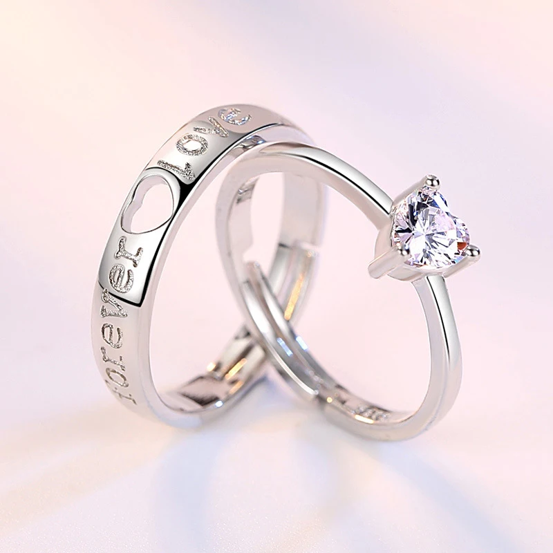 1 пара мужские и женские кольца в форме сердца|wedding engagement ring|engagement ringcouple rings |