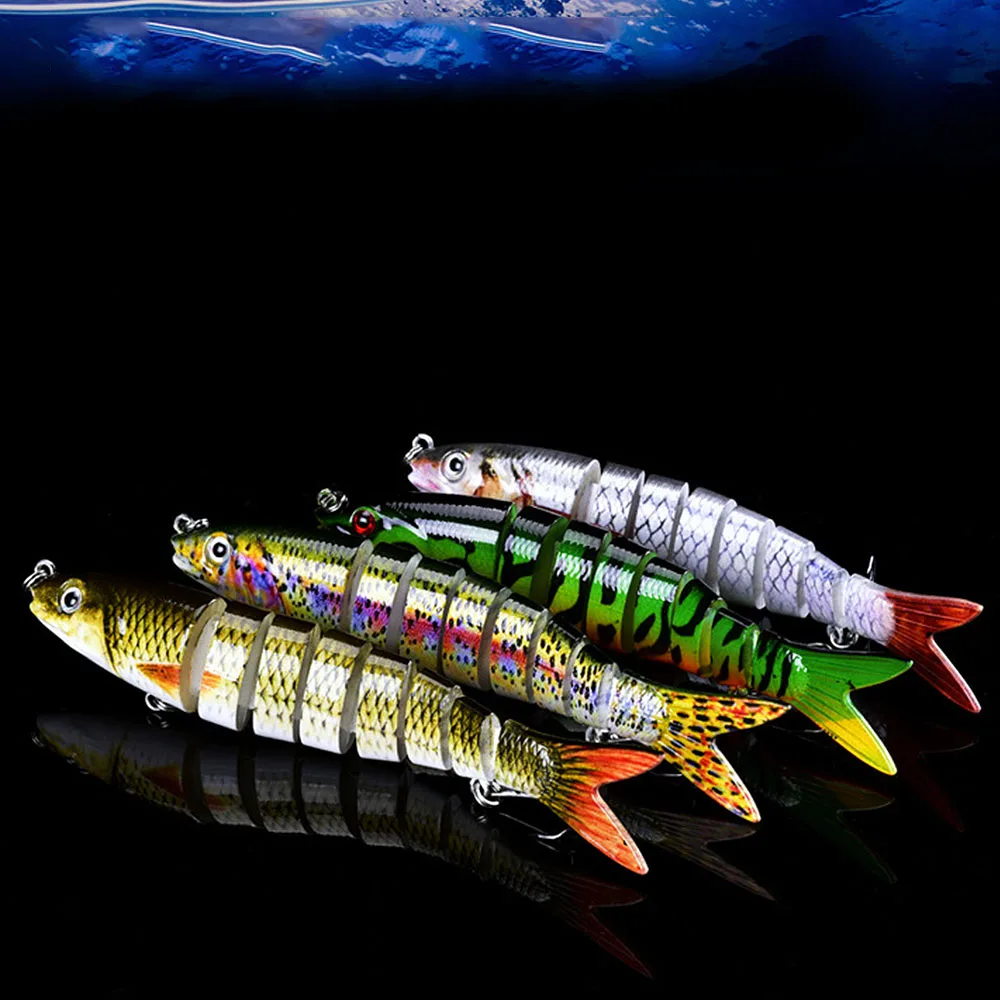  1pcs 30g 13.5cm Fishing Lure Baits ABS Fishing Lure Multi Jointed Fish Swim Fishing Tackle Tools wi