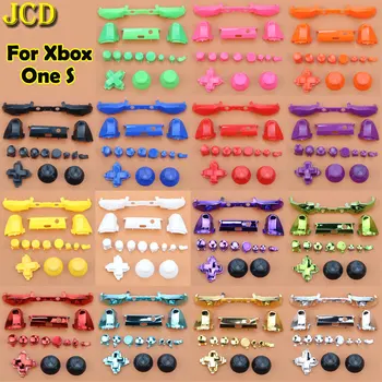 

JCD Full Buttons Set Kits For Microsoft XboxOne S Slim Controller Joystick Cap Bumper Trigger Analog Stick D-pad ABXY Buttons