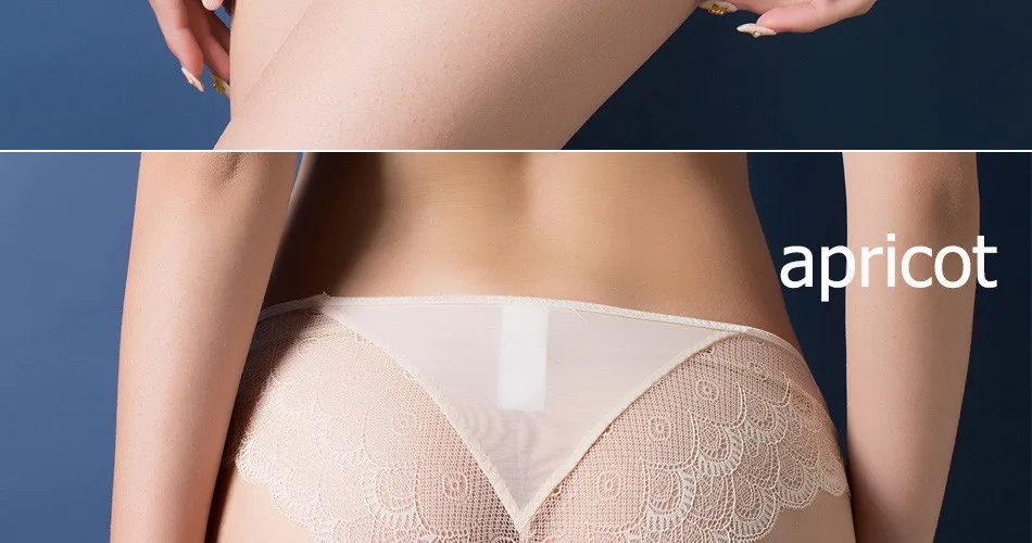Women Sexy Lace Panties Women's Low Waist Cotton Crotchless Briefs Transparent Underwear G-Strings Thongs Ladies Intimates Pant 14