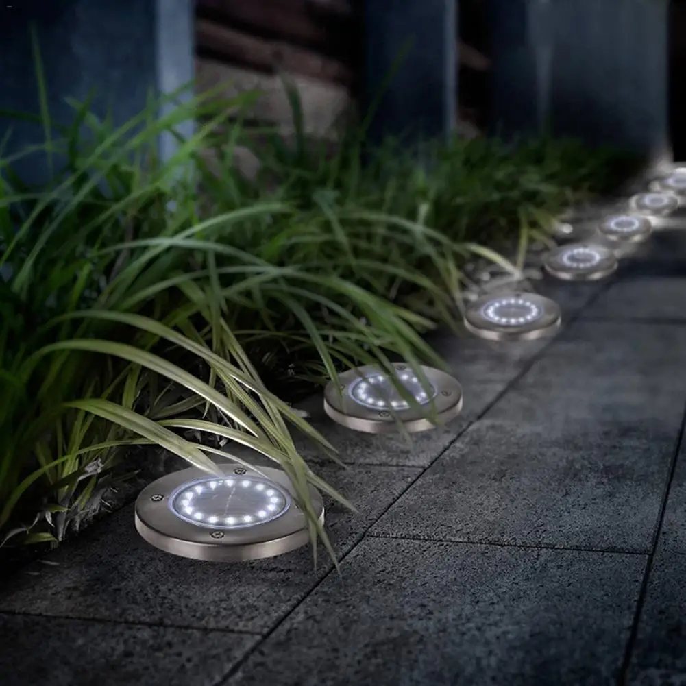 16led солнечный подземный свет Солнечная энергия похороненный под земной лампой