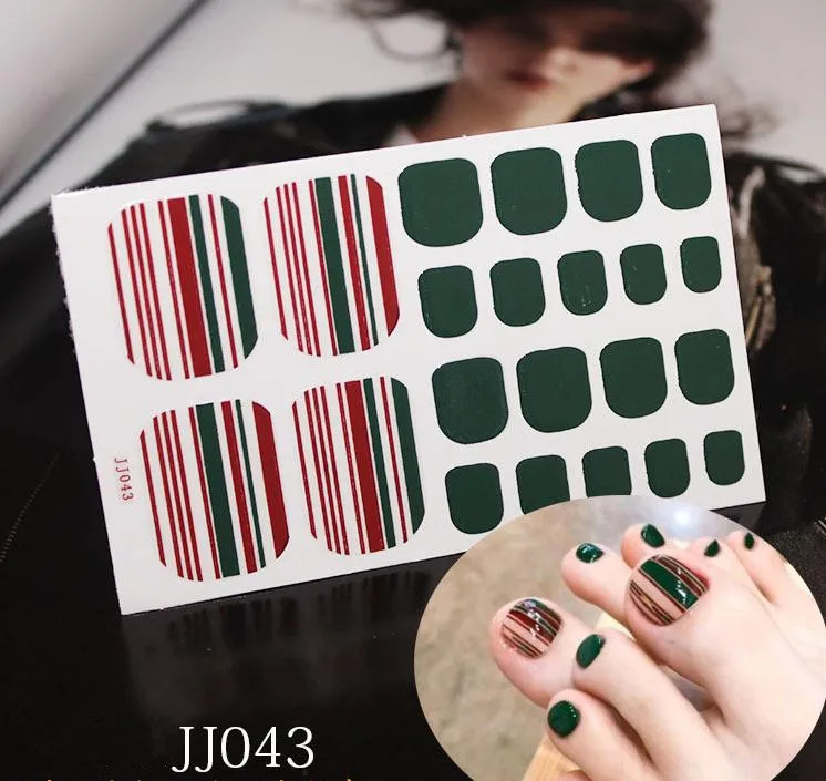 22 наконечника предварительно спроектированные наклейки на ногти полное покрытие водонепроницаемые наклейки для ногтей DIY аксессуары для дизайна ногтей - Цвет: 043
