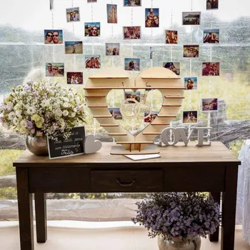 

Wooden Heart Chocolate Stand Chocolate Rack Display Holder Candy Snacks Shelf Birthday Party Wedding Anniversary Decor