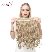 SARLA 200 шт./партия шиньоны 2" волнистые цельные 3/4 синтетические волосы для наращивания на заколках стойкие к высокой температуре волокна