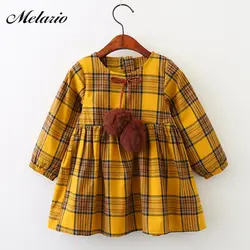 Melario/платье для девочек, Новое поступление 2019 года, платье для маленьких девочек, детская одежда, Осенняя детская одежда, Бальное джинсовое