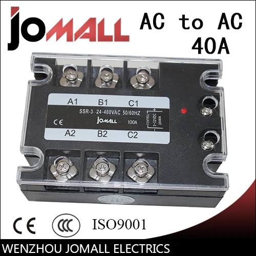 

40A AC control AC SSR three phase Solid state relay