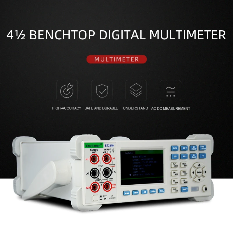 Цветной цифровой мультиметр с ЖК-дисплеем измеритель емкости сопротивления частоты ET3240 ET3255 ET3260 Настольный измерительный прибор DCV ACV DCI ACI
