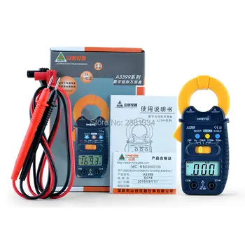 

A3399 Mini Digital Clamp Multimeter Meter Current AC/DC Voltage Resistance Capacitance Frequency Tester Detection